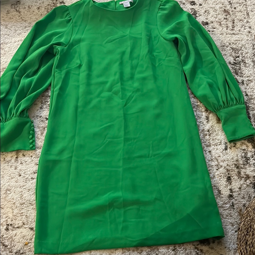 H&M Vibrant Green Long Sleeve Dress